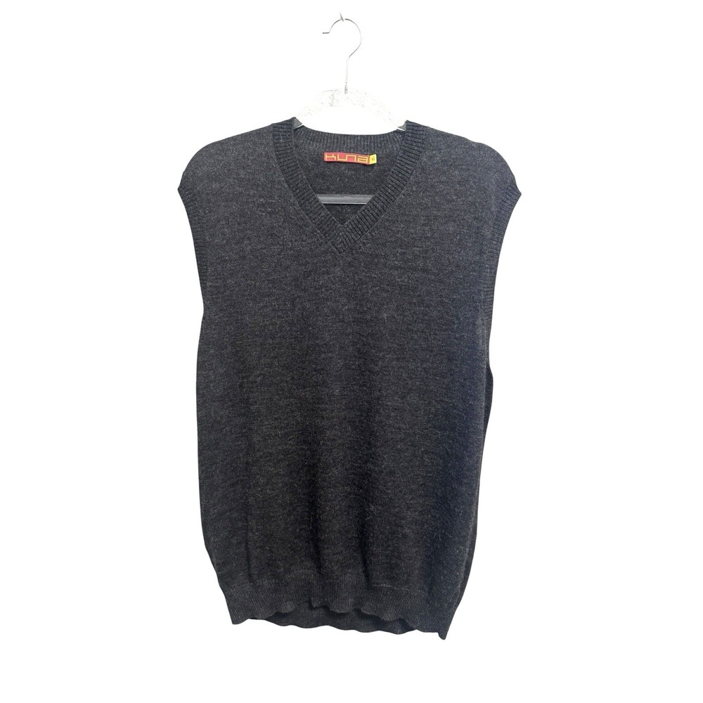 Kuna 100% Royal Alpaca Sweater Vest Men's XL Gray V- Neck Luxury Made in Peru
